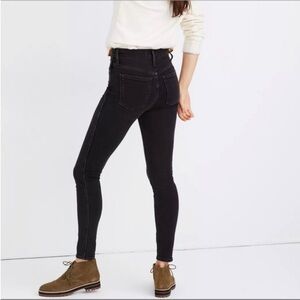 New Madewell 10” High Rise Skinny Jeans Black Size 32